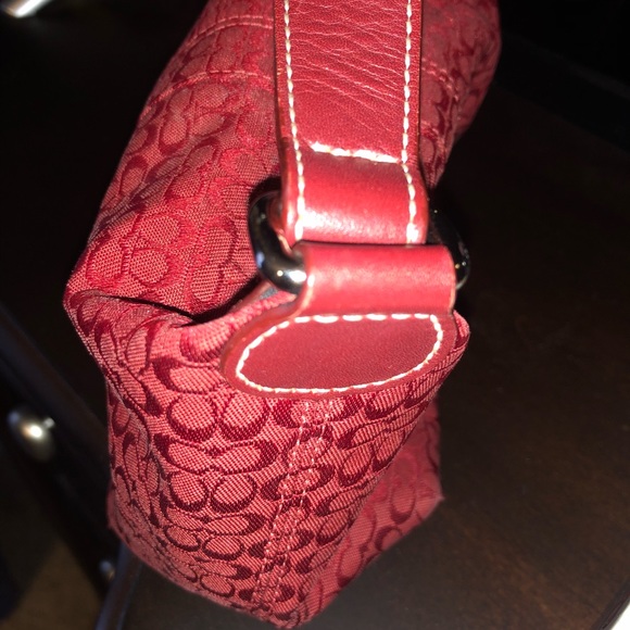 Coach Red Fabric Mini Purse - Picture 2 of 5